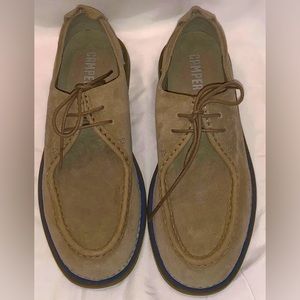 Camper Nixie Chukka Women's Tan Suede Lace Flats Oxfords  39 US 7.5/8 run small